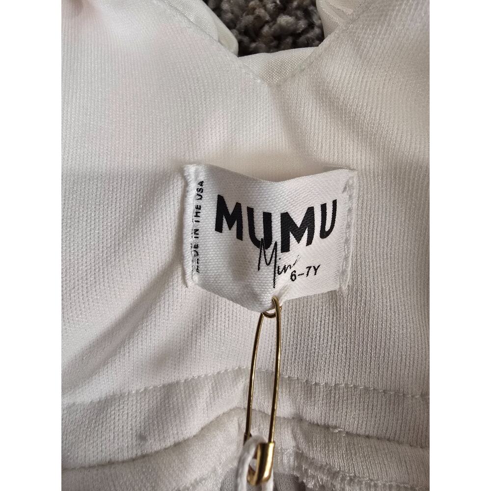 Show Me Your Mumu Mini Girls Sz 6-7 Flower Girl White Formal Dress Wedding NEW - Picture 3 of 10
